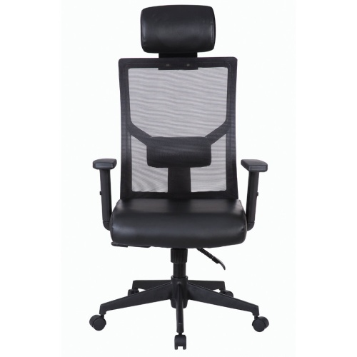 Кресло офисное Brabix Spectrum ER-402 сетка/экокожа, черное 531836 фото 3